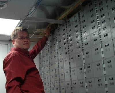 Bank vault interior